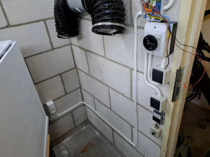 extra lijn voor de compressor