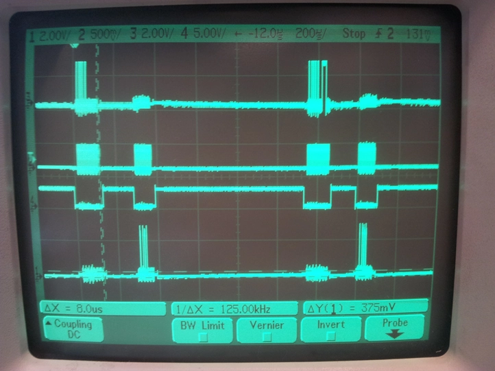 SPI readings on a Oscilloscope