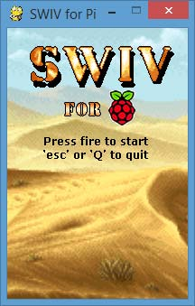 S W I V for Pi title screen